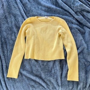 GB yellow long sleeve crop top size large